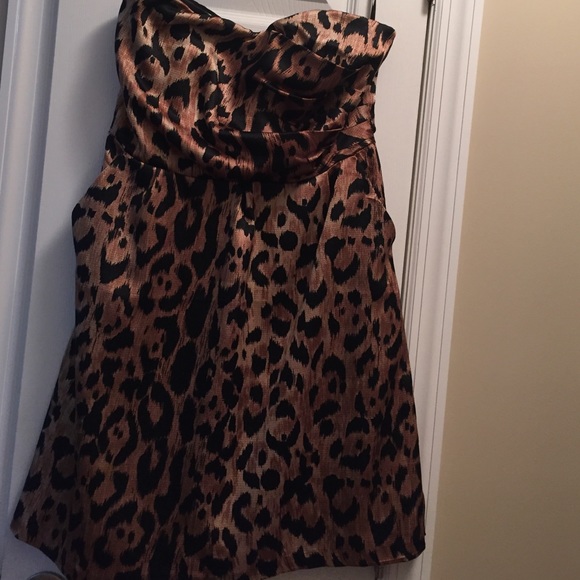 The Limited Strapless "Leopard" Dress