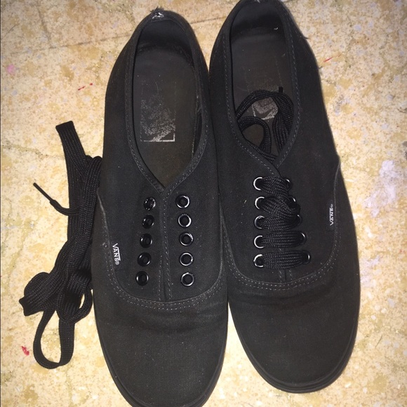 full black vans shoes