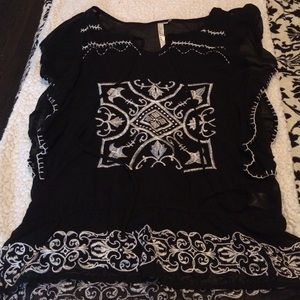 Sheer Black & White Top