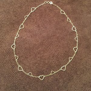 16" silver heart necklace