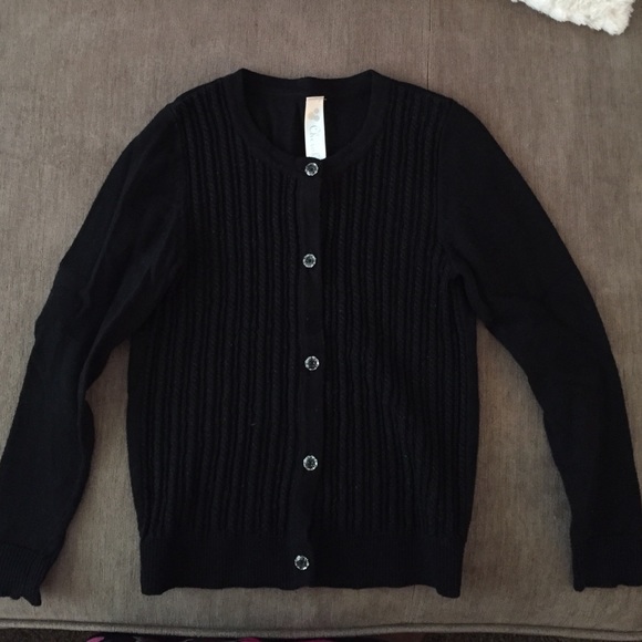 Little Girls Black Cardigan Sweater (5T)