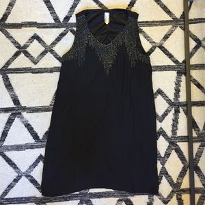 Black sequin shift dress