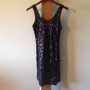 Black Sequin Party Dress