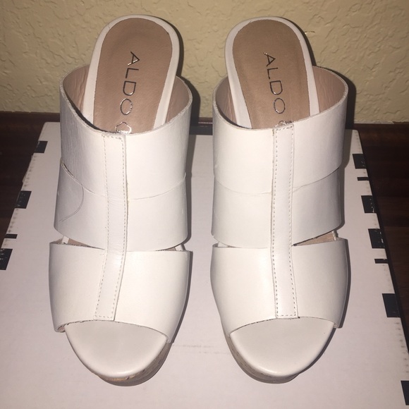 Aldo white wedges