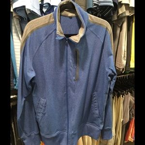 Full zip blue jacket