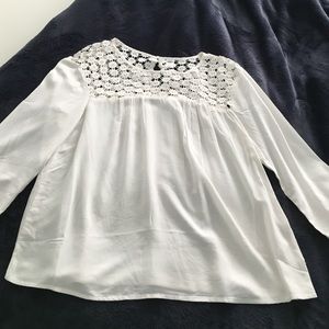 Old Navy blouse with crochet detail