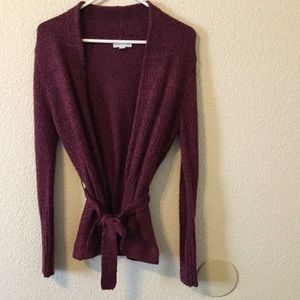 NY&C Plum colored Wrap Sweater