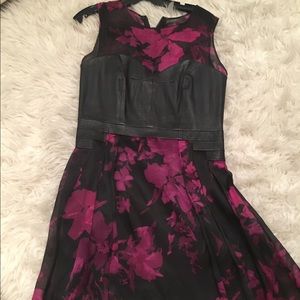 Milly leather bustier party dress