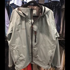 Simms sea blue rain jacket