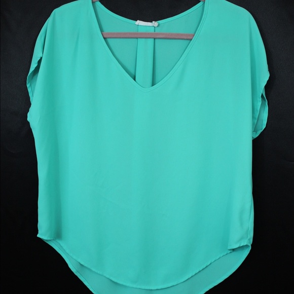 Mint Green Short Sleeved Blouse