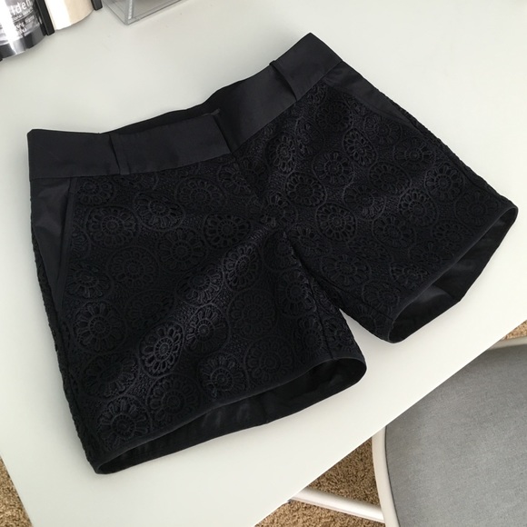 The Limited navy crochet shorts