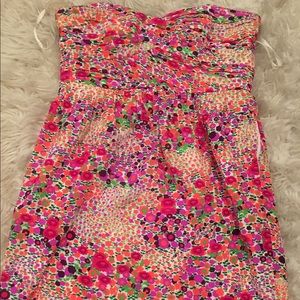 Shoshanna strapless floral dress