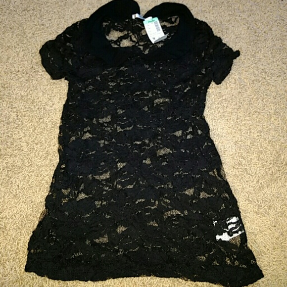 Black lace shirt