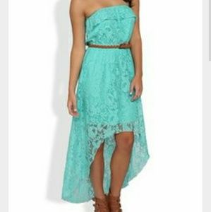 Strapless High Low Dress