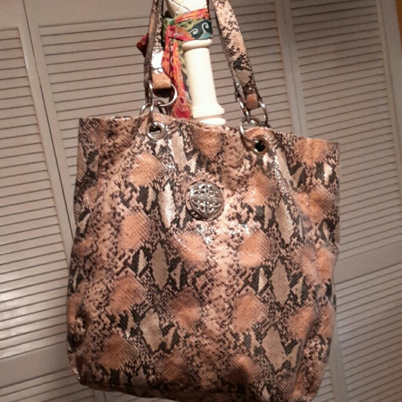 Snakeskin tote