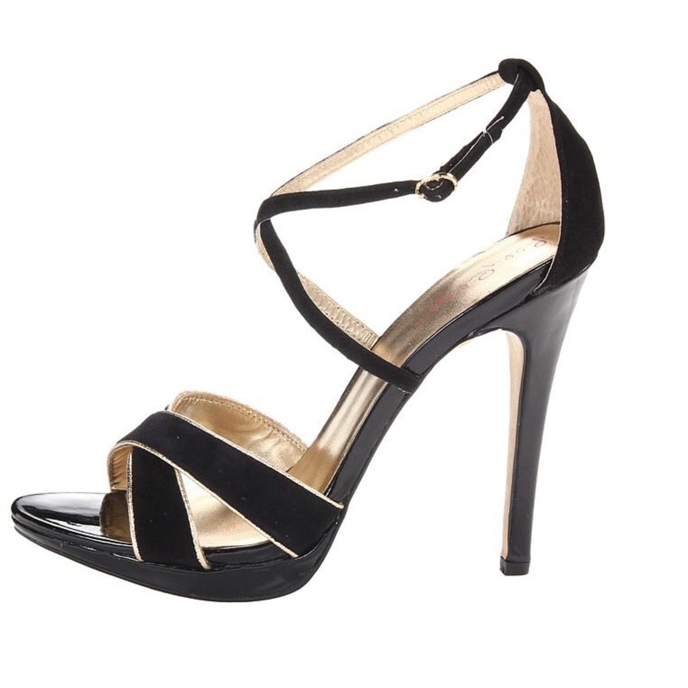 NEW Lilly Pulitzer Bella Sandal Black & Gold 7.5