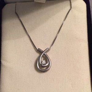Sterling silver Diamond Necklace