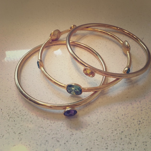 Multi colored gemstone bangles