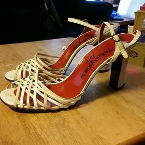 Vintage Yves Saint Laurent Leather Braid Heels