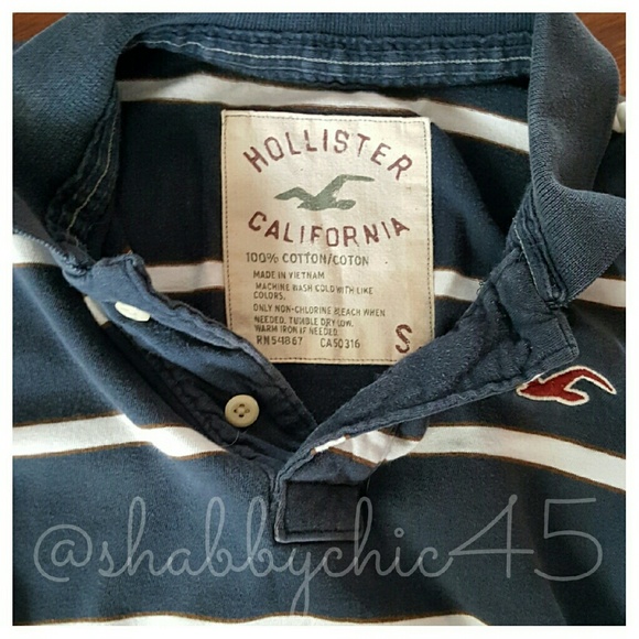 Hollister Super Soft Cotton Striped Polo  FIRM - Picture 3 of 3