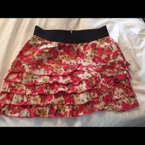 Jessica Simpson floral ruffle skirt
