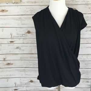 Sleeveless wrap shirt