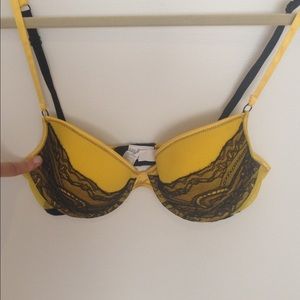 Dolce & Gabbana black and yellow bra