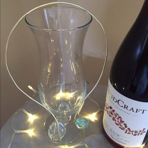 Floral Wire Choker w/Seaglass Pebble Ends