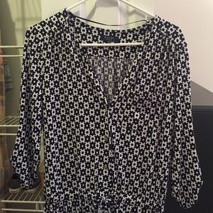 Kaari Navy and White Romper