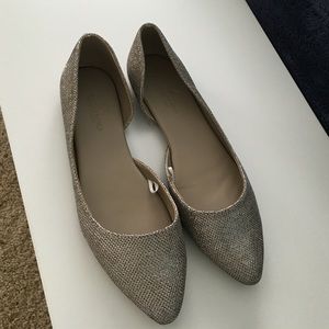 AE Gold sparkly flats