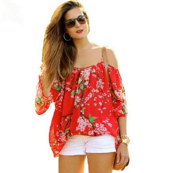 Off-the-Shoulder Floral Shirt Dress - Picture 1 of 3