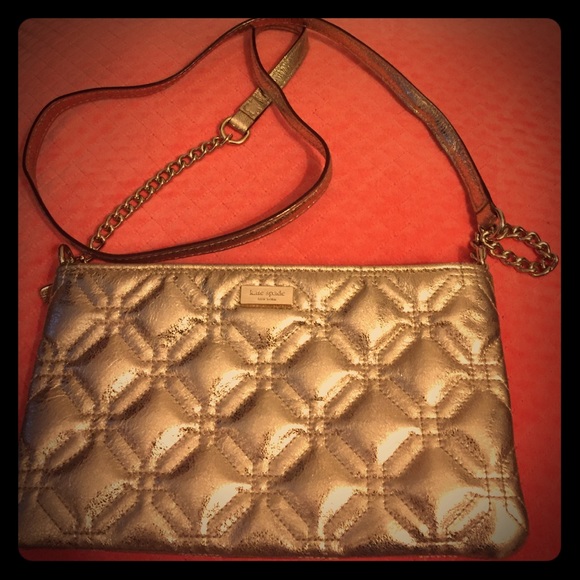 Gold leather Kate Spade bag