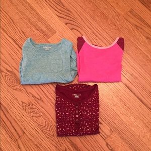 Set of 3 Long Sleeve Tops (XS)
