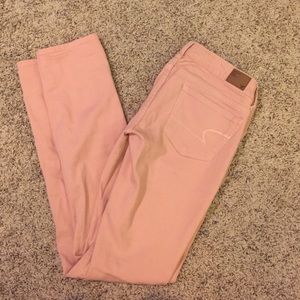 SOLD AE pastel pink skinny jeans