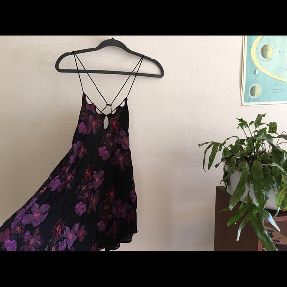 urban outfitters floral backless dress