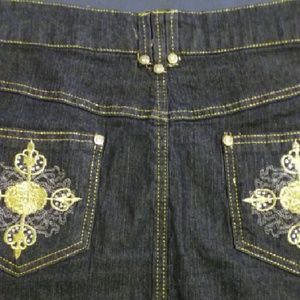 Street Jeans Black Denim Long Skirt, Size 6