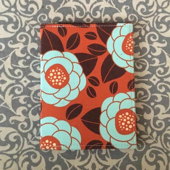 Rogue Theory Orange/Blue Flowered Passport Holder
