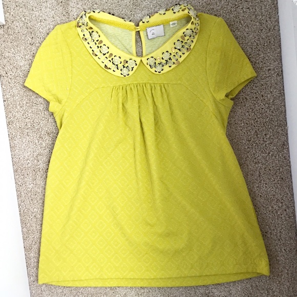 Anthropologie sz S yellow blouse