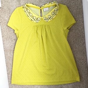 Anthropologie sz S yellow blouse