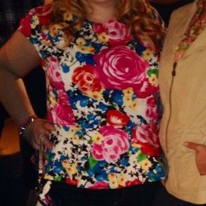 Floral peplum top