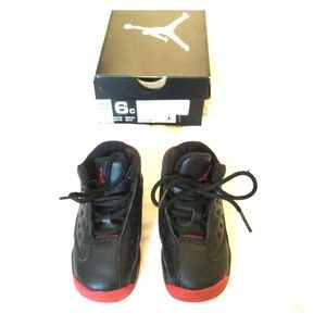 Toddler Black/Gym Red Retro Jordan 13