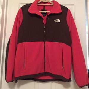 Pink and Brown The North Face Fleece Jacket