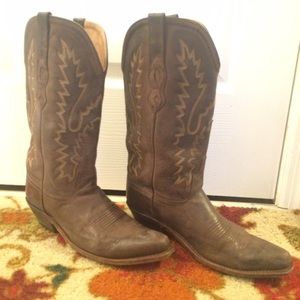 Women's Old West Cowboy Boots in Brown Canyon