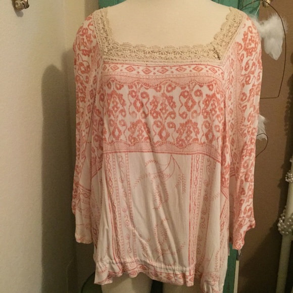 Plus Size Peasant Blouse