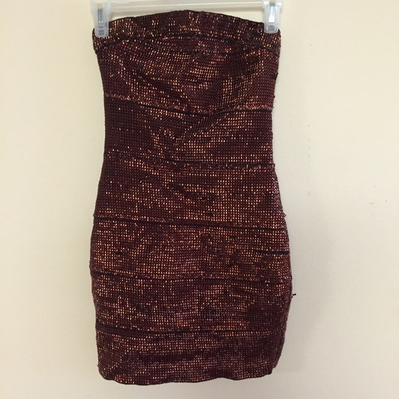 Bodycon Sparkly Copper Dress