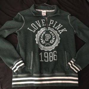 quarter zip PINK hoodie