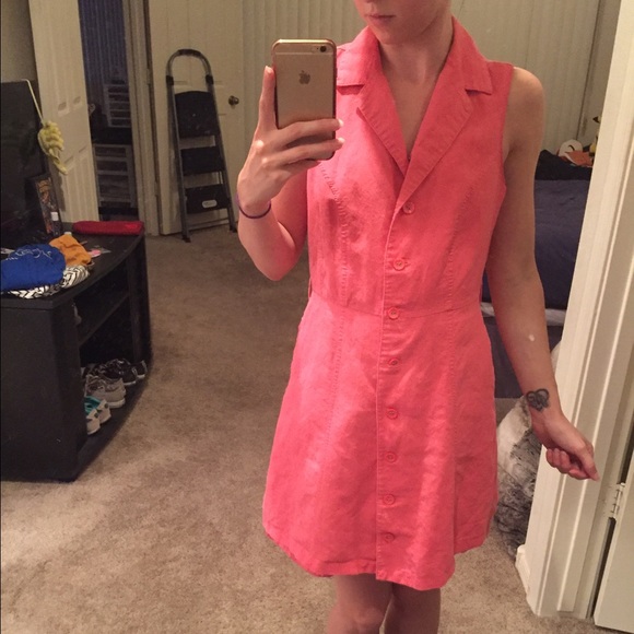 Forever 21 Coral Linen Dress size S