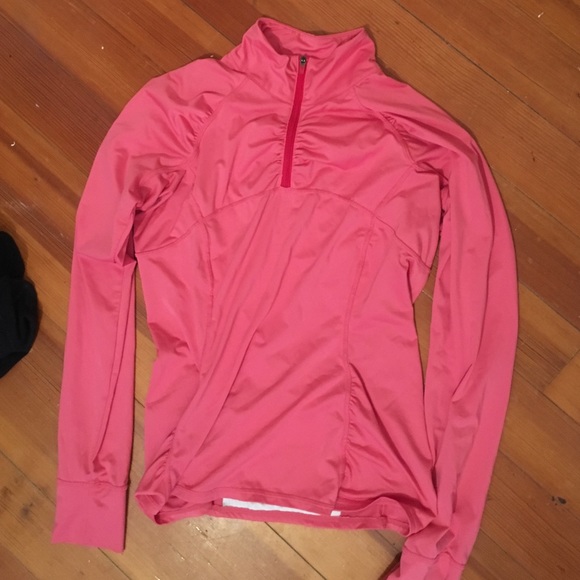 Pink athleta running top