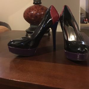 Unique multicolored Greece made high heels