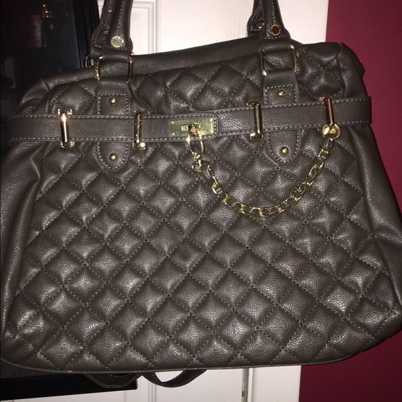 Dark gray Steve Madden purse.